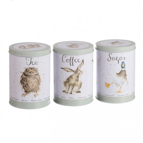 Country Animal Tea, Coffee and Sugar Canisters