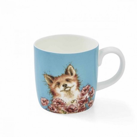 'Poppy Field' Large Fox Mug